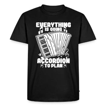 Accordéon Polka musique cadeau - T-shirt Premium bio Homme - noir - Devant - Nico (187cm)