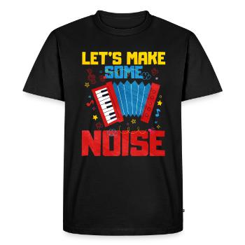 Accordéon Polka musique cadeau - T-shirt Premium bio Homme - noir - Devant - Nico (187cm)