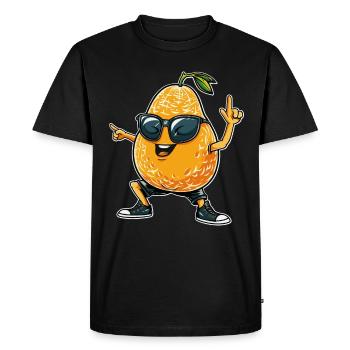 Cantaloupe Dabbing - Men's Premium Organic T-Shirt - black - Front - Nico (187cm)