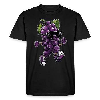 Raisin - T-shirt Premium bio Homme - noir - Devant - Nico (187cm)