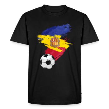 Andorra Soccer Soccer Flag - Men's Premium Organic T-Shirt - black - Front - Nico (187cm)