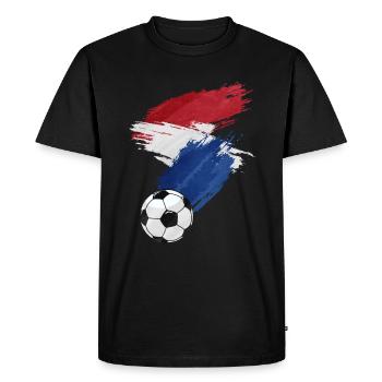 Drapeau néerlandais de football - T-shirt Premium bio Homme - noir - Devant - Nico (187cm)