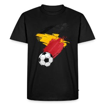 Belgique Soccer Football Drapeau - T-shirt Premium bio Homme - noir - Devant - Nico (187cm)