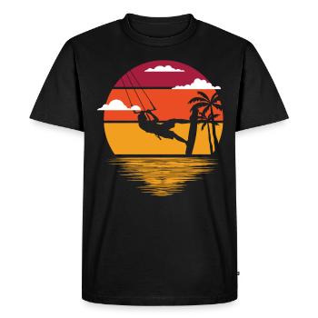 Kitesurfing - Männer Premium Bio T-Shirt - Schwarz - Vorne - Nico (187cm)