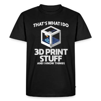 Impression 3D - T-shirt Premium bio Homme - noir - Devant - Nico (187cm)