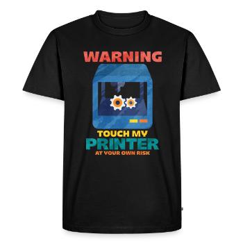 Impression 3D - T-shirt Premium bio Homme - noir - Devant - Nico (187cm)