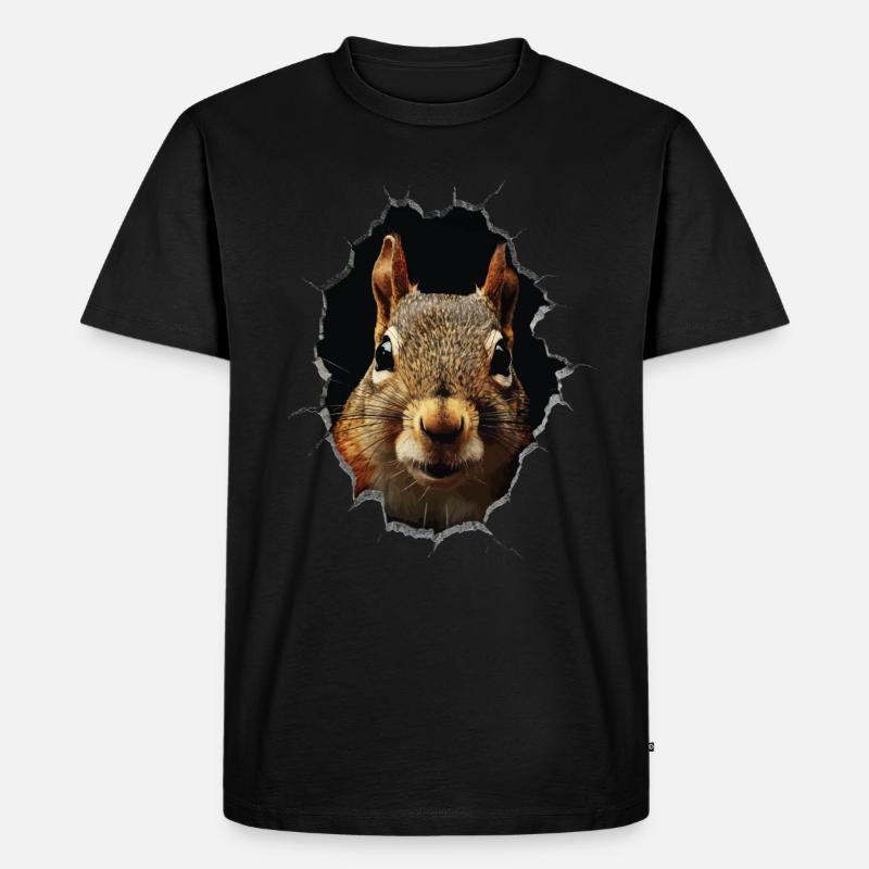 Eichhörnchen - Männer Premium Bio T-Shirt - Schwarz