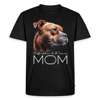 Staffordshire Bull Terrier Mom - Men's Premium Organic T-Shirt - black - Front - Nico (187cm)