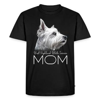 Maman West Highland White Terrier - T-shirt Premium bio Homme - noir - Devant - Nico (187cm)