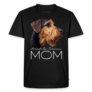 Airedale Terrier Mom - Men's Premium Organic T-Shirt - black - Front - Nico (187cm)