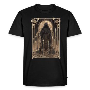 Le Tarot du Magicien - T-shirt Premium bio Homme - noir - Devant - Nico (187cm)