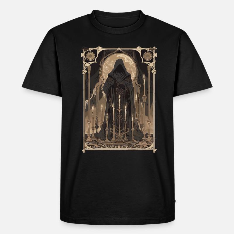 Der Zauberer Tarot - Männer Premium Bio T-Shirt - Schwarz