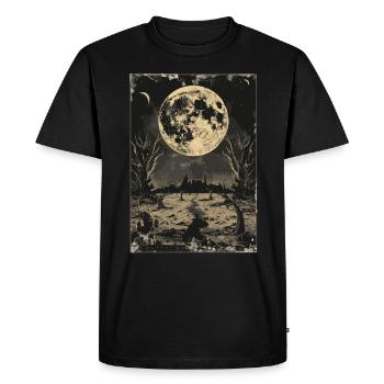 Le Tarot de la Lune - T-shirt Premium bio Homme - noir - Devant - Nico (187cm)