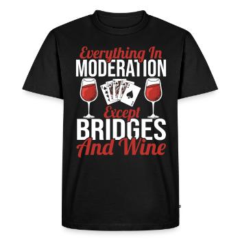Cadeau de jeu de cartes de bridge - T-shirt Premium bio Homme - noir - Devant - Nico (187cm)