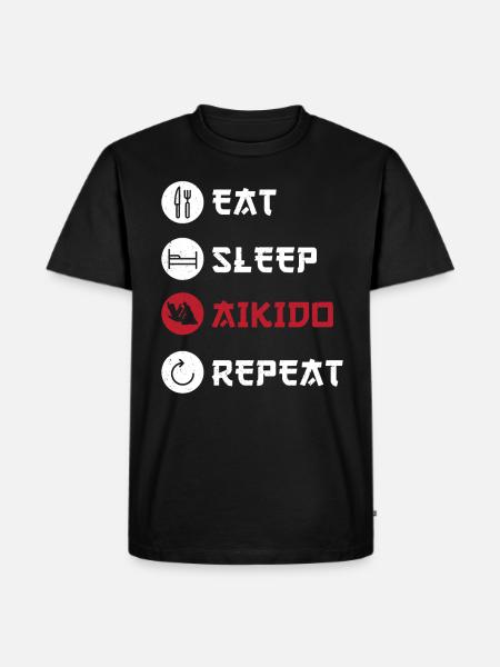Aikido Martial Arts Gift - Men's Premium Organic T-Shirt - black