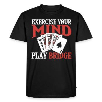 Cadeau de jeu de cartes de bridge - T-shirt Premium bio Homme - noir - Devant - Nico (187cm)