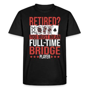 Bridge Card Game Gift - Men's Premium Organic T-Shirt - black - Front - Nico (187cm)