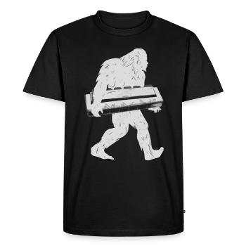 Harmonica Playing Gift - Men's Premium Organic T-Shirt - black - Front - Nico (187cm)