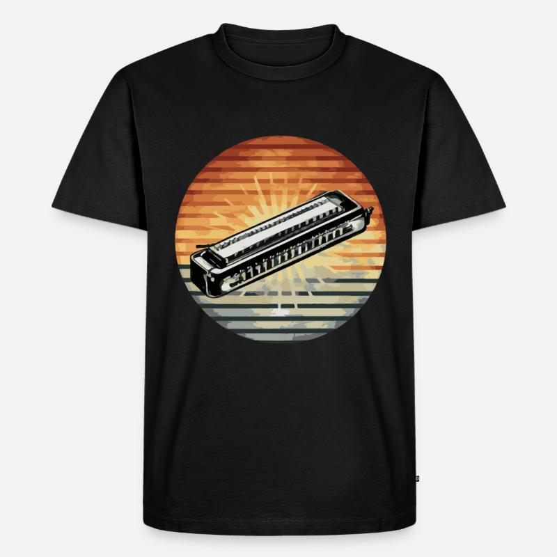Cadeau de jeu d’harmonica - T-shirt Premium bio Homme - noir