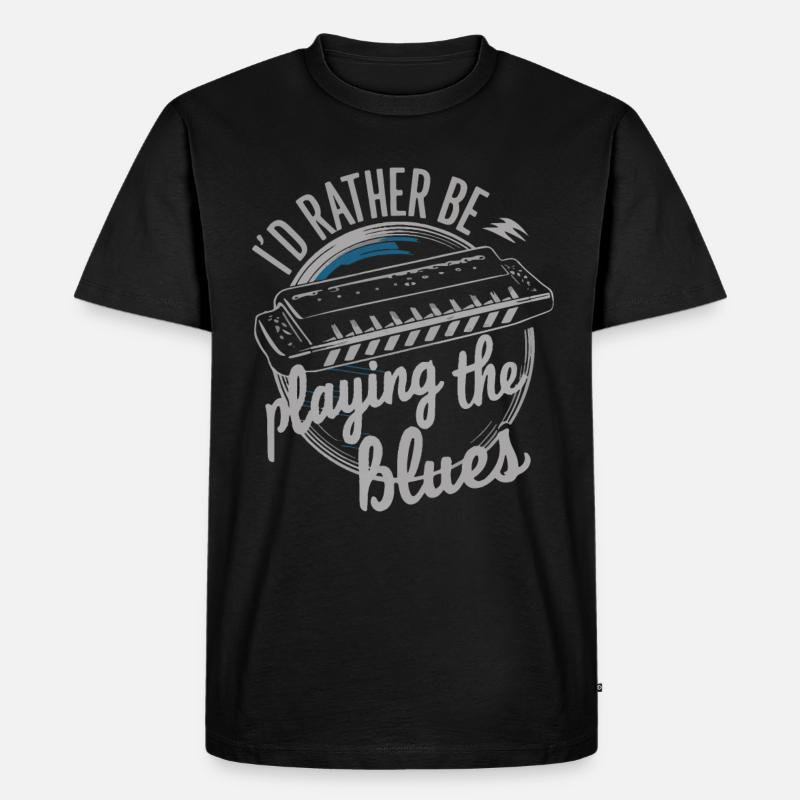 Cadeau de jeu d’harmonica - T-shirt Premium bio Homme - noir