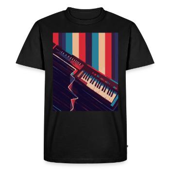 Clavier Keytar Cadeau - T-shirt Premium bio Homme - noir - Devant - Nico (187cm)