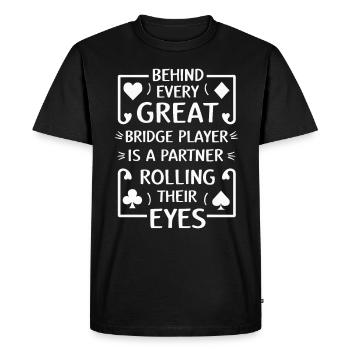 Bridge Card Game Gift - Men's Premium Organic T-Shirt - black - Front - Nico (187cm)