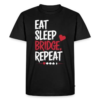 Bridge Card Game Gift - Men's Premium Organic T-Shirt - black - Front - Nico (187cm)