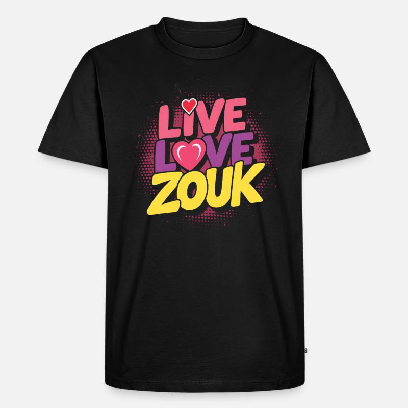Zouk-Tanz-Geschenk - Männer Premium Bio T-Shirt - Schwarz