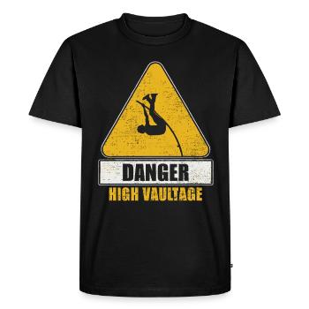 Stabhochspringer-Geschenk - Männer Premium Bio T-Shirt - Schwarz - Vorne - Nico (187cm)