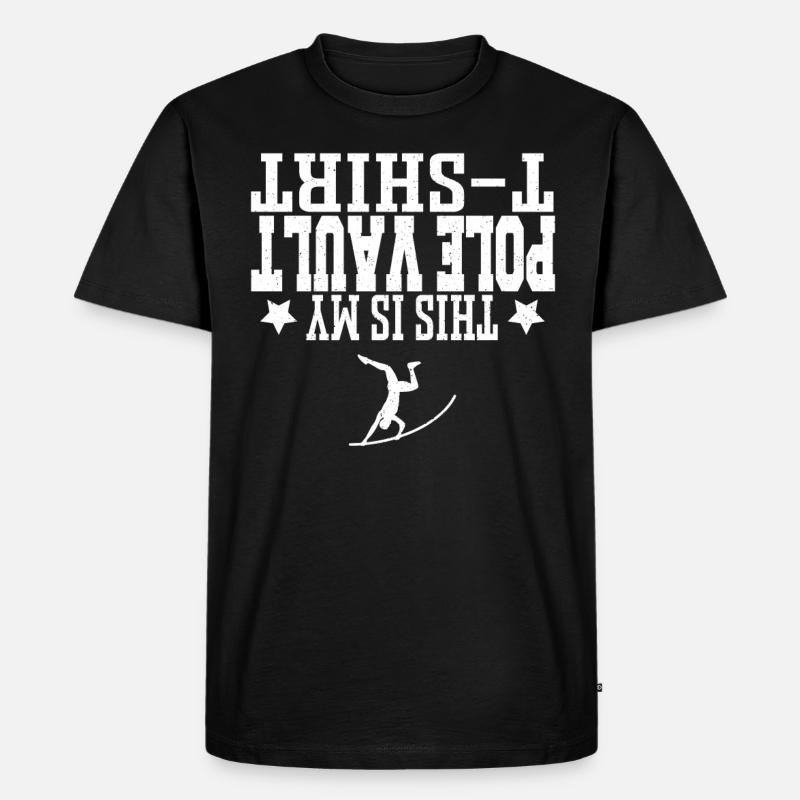 Stabhochspringer-Geschenk - Männer Premium Bio T-Shirt - Schwarz