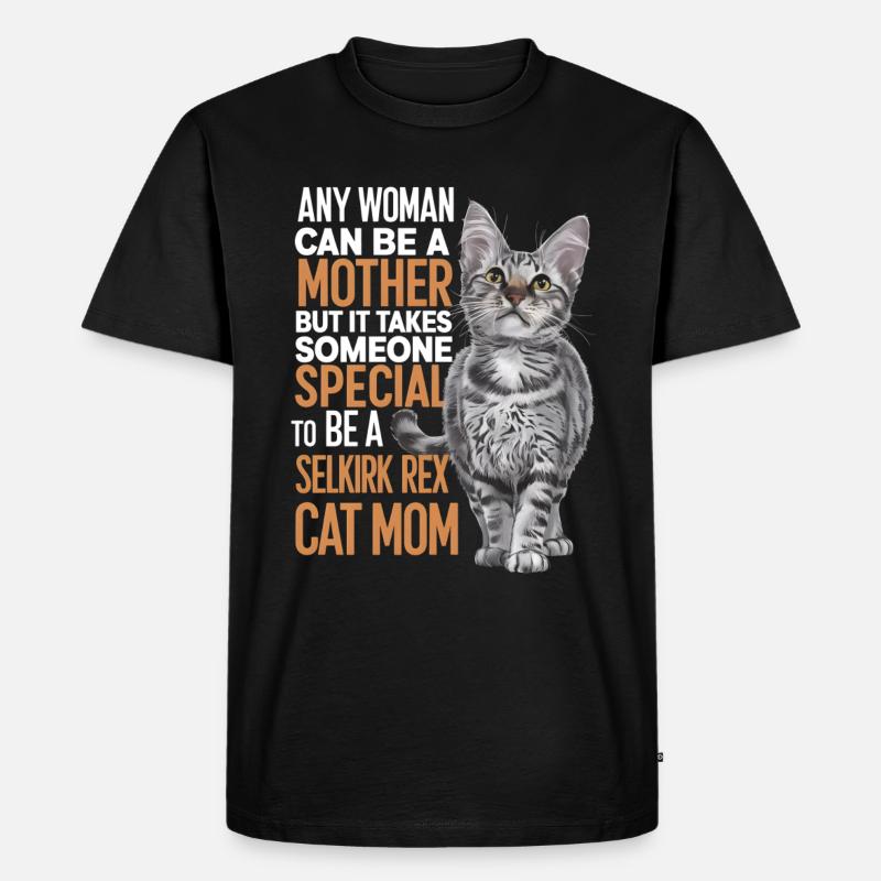 Katze Selkirk Rex Geschenk - Männer Premium Bio T-Shirt - Schwarz