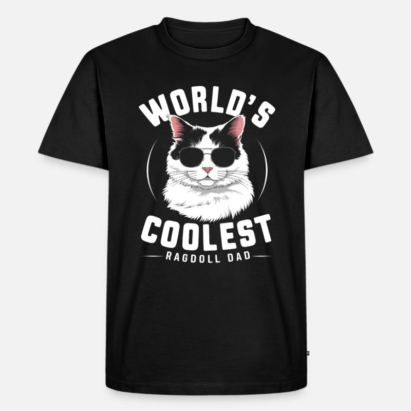 Katze Ragdoll Geschenk - Männer Premium Bio T-Shirt - Schwarz