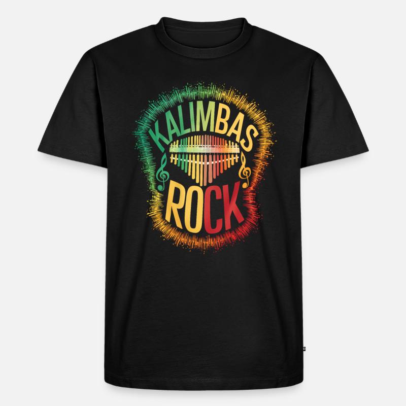 Idiophon Kalimba Geschenk - Männer Premium Bio T-Shirt - Schwarz
