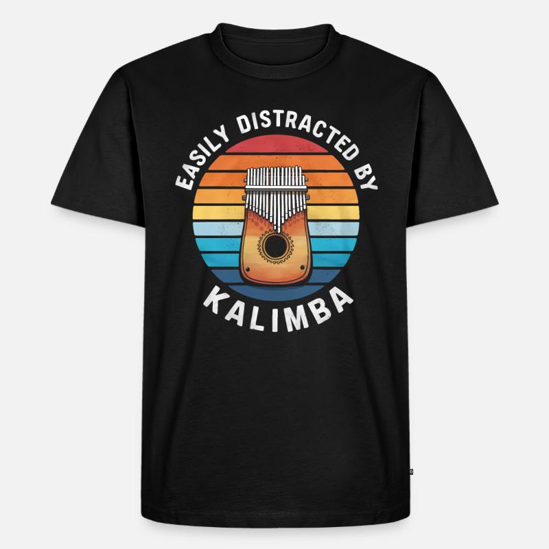 Idiophon Kalimba Geschenk - Männer Premium Bio T-Shirt - Schwarz