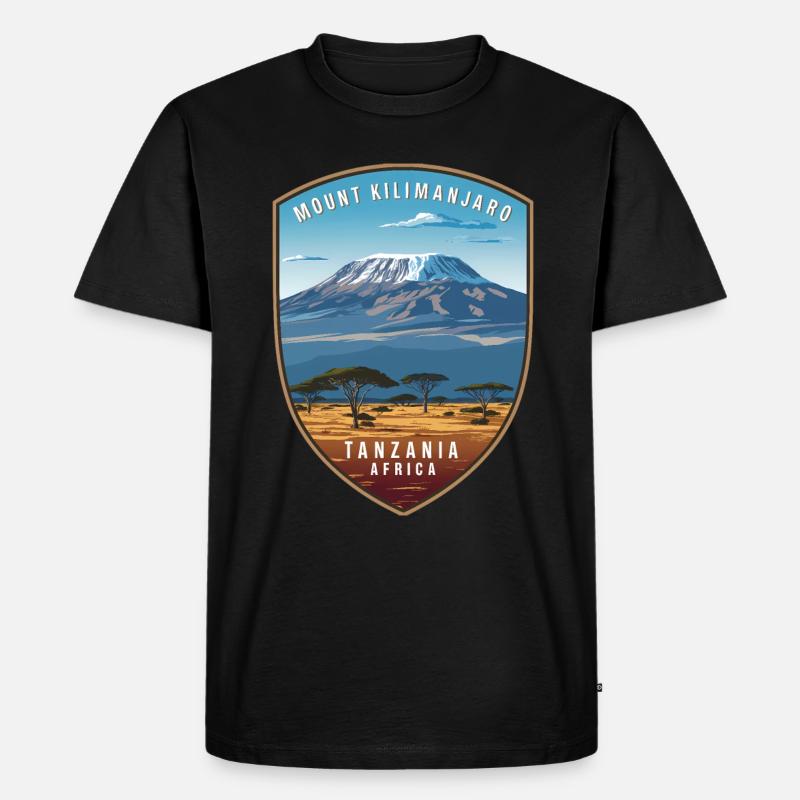 Kilimandscharo Geschenk - Männer Premium Bio T-Shirt - Schwarz