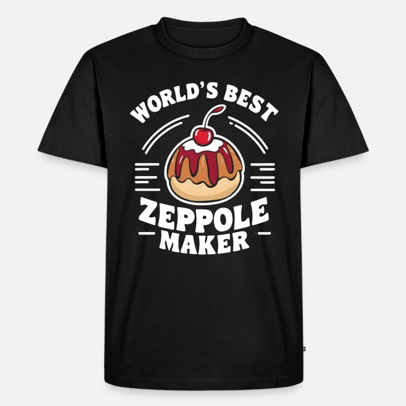Zeppole Gebäck Geschenk - Männer Premium Bio T-Shirt - Schwarz