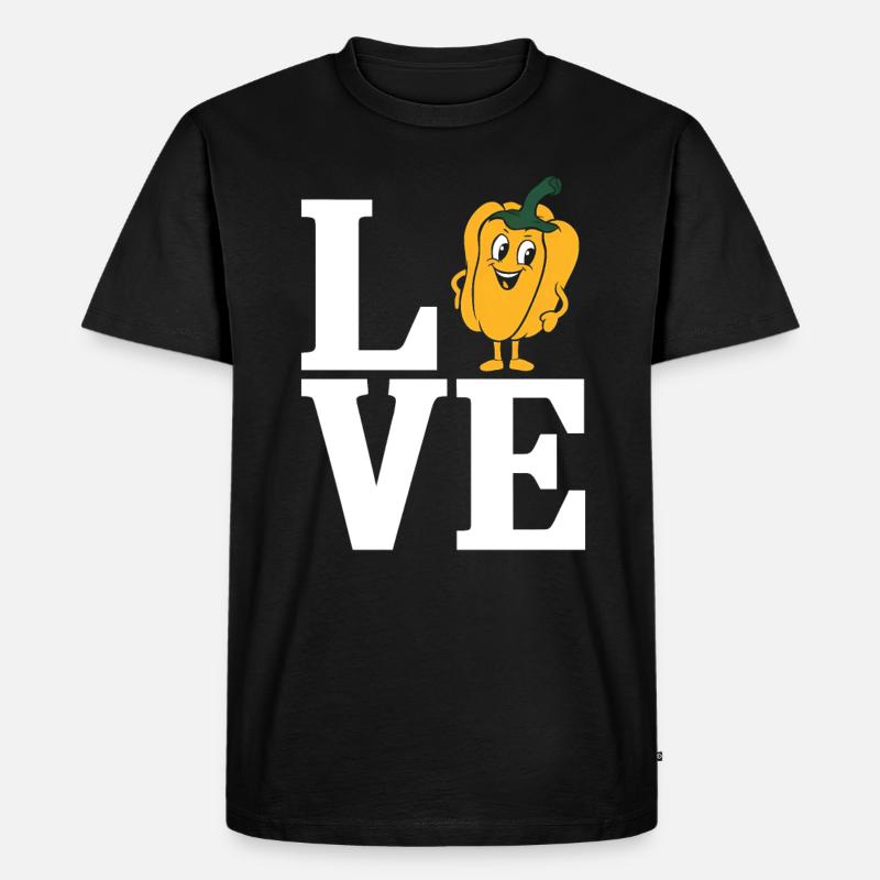 Paprika Geschenk - Männer Premium Bio T-Shirt - Schwarz