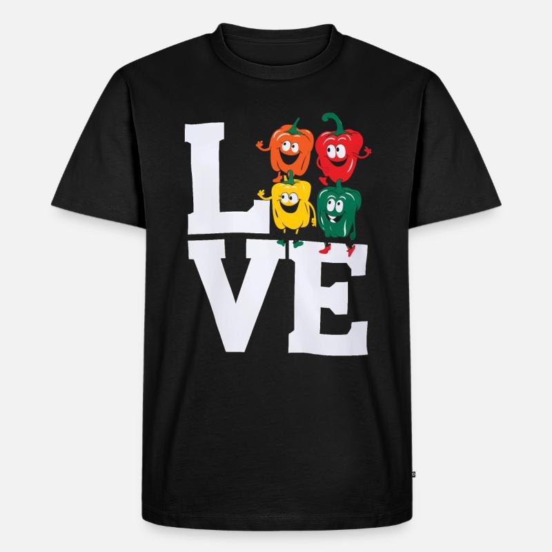 Paprika Geschenk - Männer Premium Bio T-Shirt - Schwarz