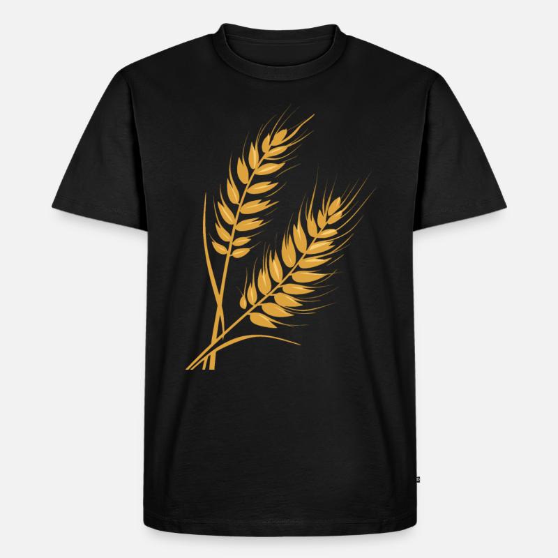 Weizen - Männer Premium Bio T-Shirt - Schwarz