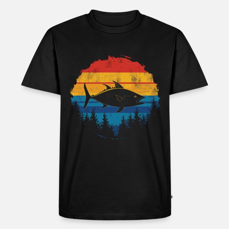 Thunfisch - Männer Premium Bio T-Shirt - Schwarz
