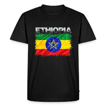 Éthiopie - T-shirt Premium bio Homme - noir - Devant - Nico (187cm)