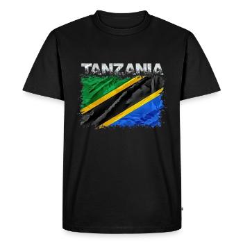 Tanzanie - T-shirt Premium bio Homme - noir - Devant - Nico (187cm)