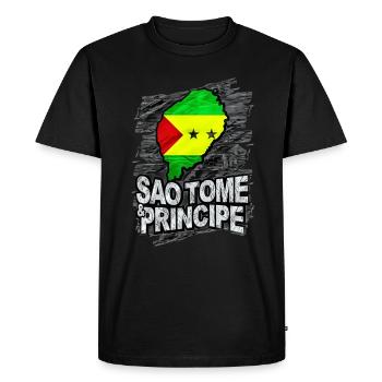 Sao Tome Príncipe - T-shirt Premium bio Homme - noir - Devant - Nico (187cm)