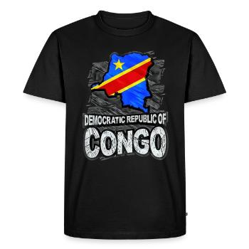 Congo - T-shirt Premium bio Homme - noir - Devant - Nico (187cm)