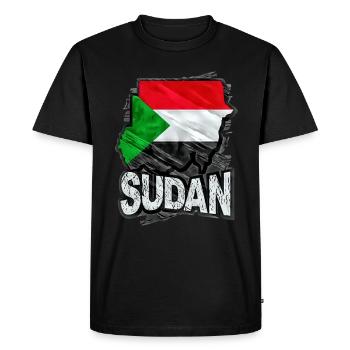 Soudan - T-shirt Premium bio Homme - noir - Devant - Nico (187cm)
