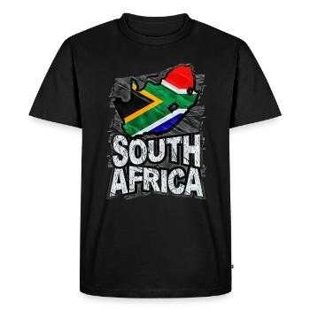 Afrique du Sud - T-shirt Premium bio Homme - noir - Devant - Nico (187cm)