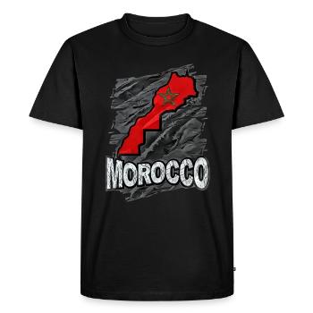 Morocco - Men's Premium Organic T-Shirt - black - Front - Nico (187cm)