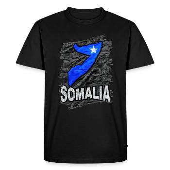 Somalie - T-shirt Premium bio Homme - noir - Devant - Nico (187cm)
