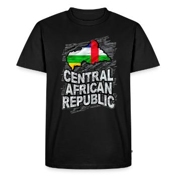 République centrafricaine - T-shirt Premium bio Homme - noir - Devant - Nico (187cm)