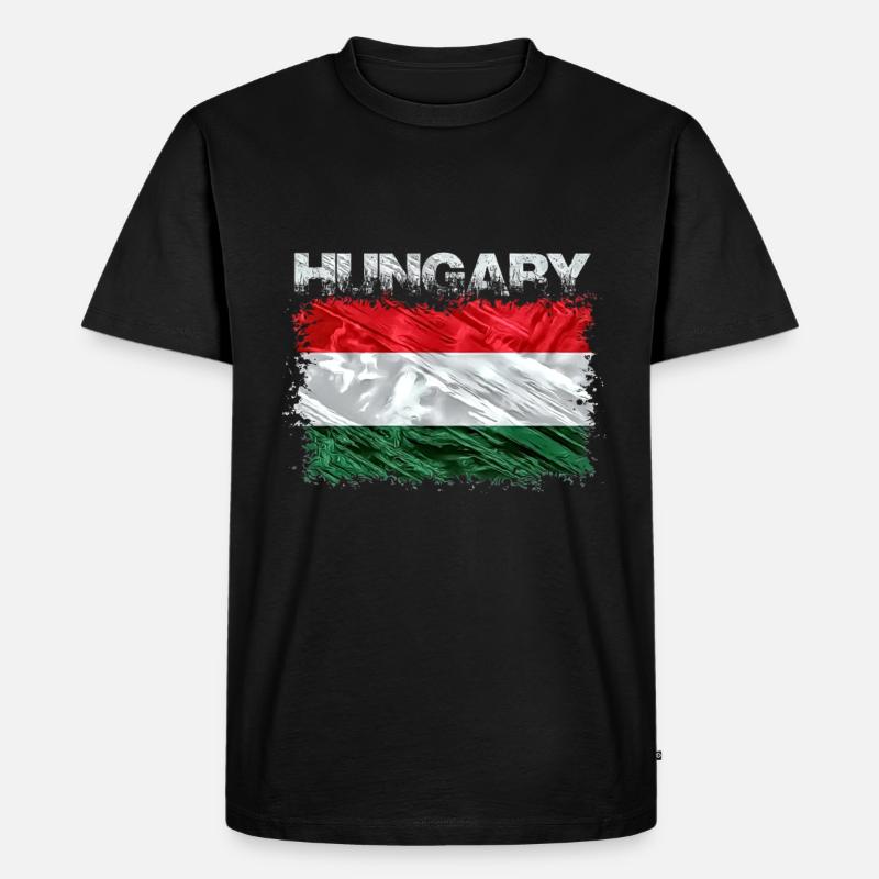 Ungarn - Männer Premium Bio T-Shirt - Schwarz